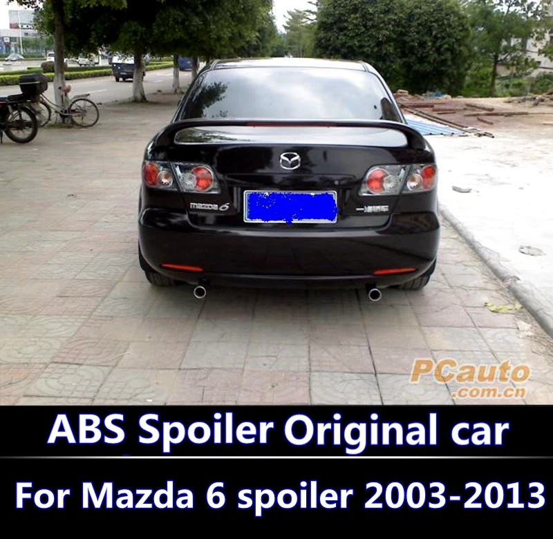 Для Mazda 6 2003-2013 спойлер высокого качества ABS Материал заднее крыло автомобиля