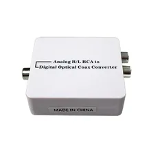 Analog to Digital Audio Converter Adapter Digital Adaptador Optic Coaxial RCA Toslink Signal to Analog Audio ConverWith DC cable Analog to Digital Audio Converter Adapter Digital Adaptador Optic Coaxial RCA Toslink Signal to Analog Audio ConverWith DC cable