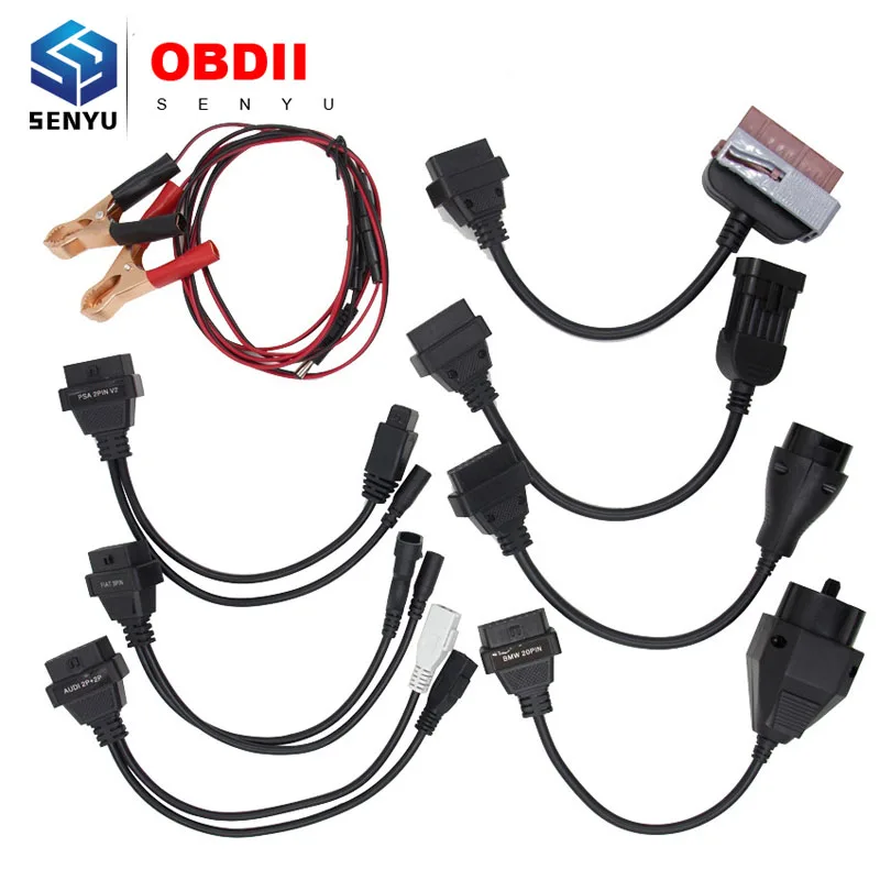 

Full set 8 Car Extension Cables OBD OBD2 Car diagnostic Scanner Auto tool Full Set 8pcs Cables For BMW Multidiag For cdp TCS Pro