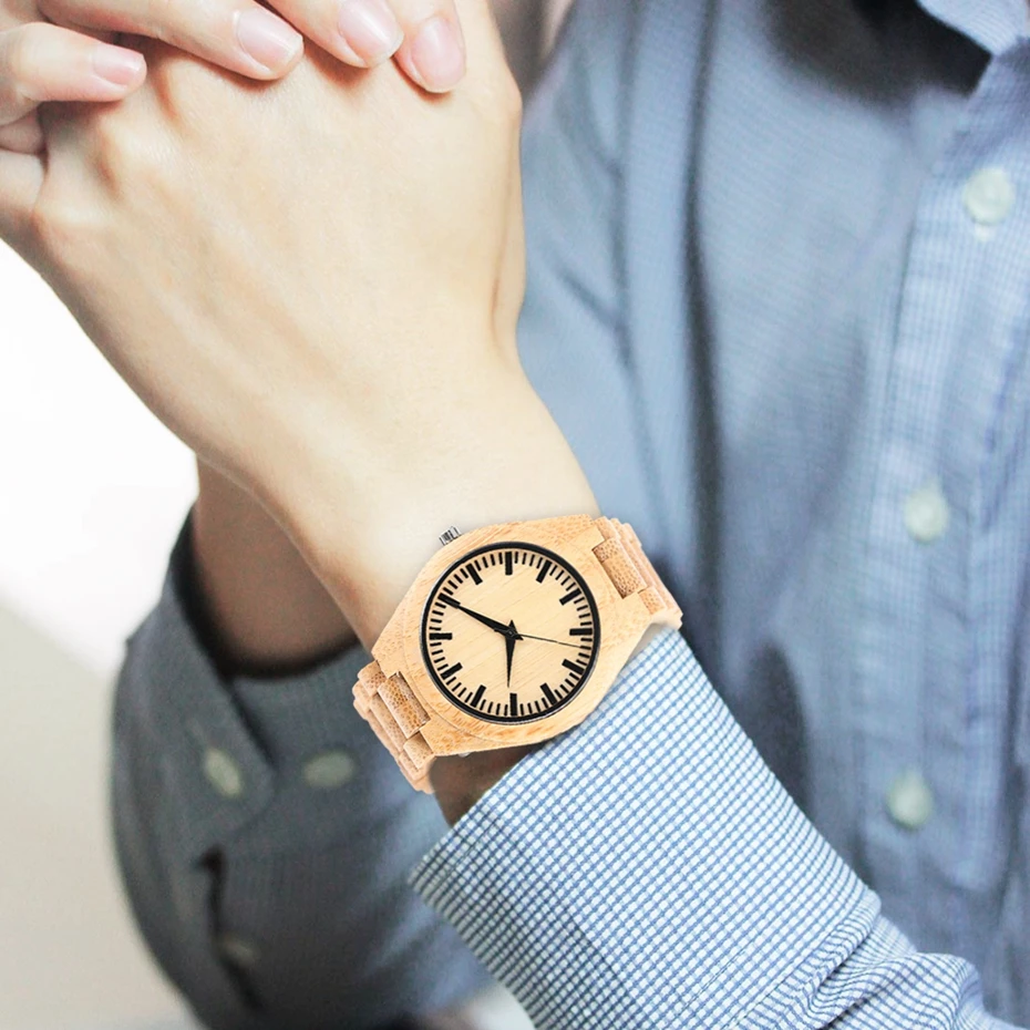 Creative Full Wooden Mens Watches Natural Wood Quartz Wrist Watch Handmade Bamboo Simple Analog Sport Clock Relogio de Madeira 2017 (37)