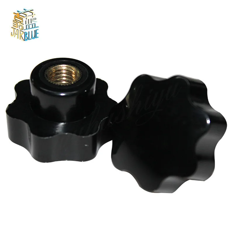 2pcs/lot M4 M5 M6 M8 hand adjusting nut /Bakelite Star Type Plastic Head Handle nuts Wood Plum