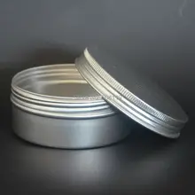 250g/mlRefillable Frasco Cosmético Creme Pomada Embalagem Amostra Frascos de Recipientes com Tampa de Rosca De Alumínio Vazia