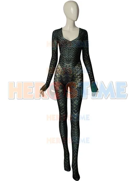 

Quinn Mera Cosplay Costume Queen Mera Aquaman Justice League Movie Version 3D Printed Zentai Halloween Party Bodysuit