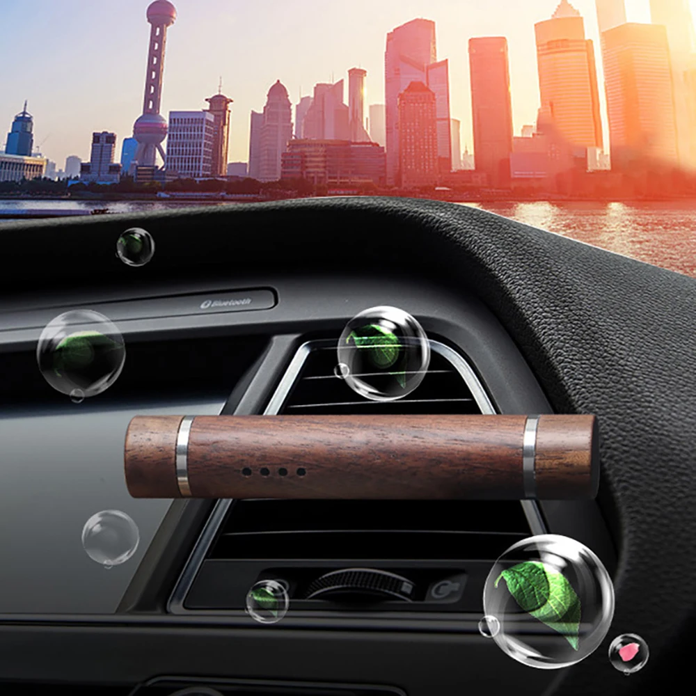 

Car Air Freshener Wood Scent Perfume Vent Clip Fragrance Smell Diffuser Automobiles Interior Air Purifier Aroma Odor Freshener