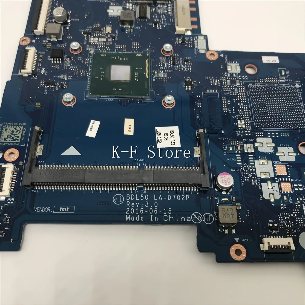 HP 250 G5 15 AY материнская плата для ноутбука BDL50 LA D702P 854943 601 501 001 N3710 100% полностью