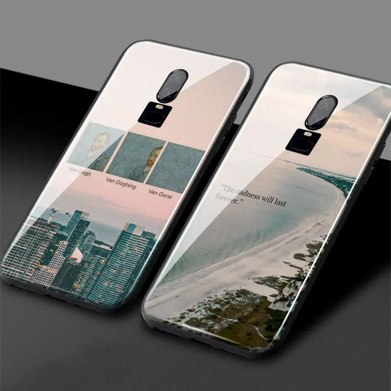 Чехол для телефона Van gogh мягкий силиконовый чехол из закаленного стекла OnePlus 6 6T 7