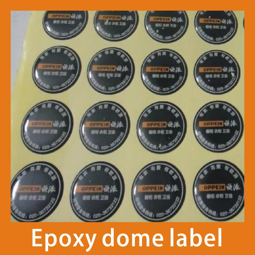 custom epoxy resin clear dome sticker 3d printing epoxy resin label