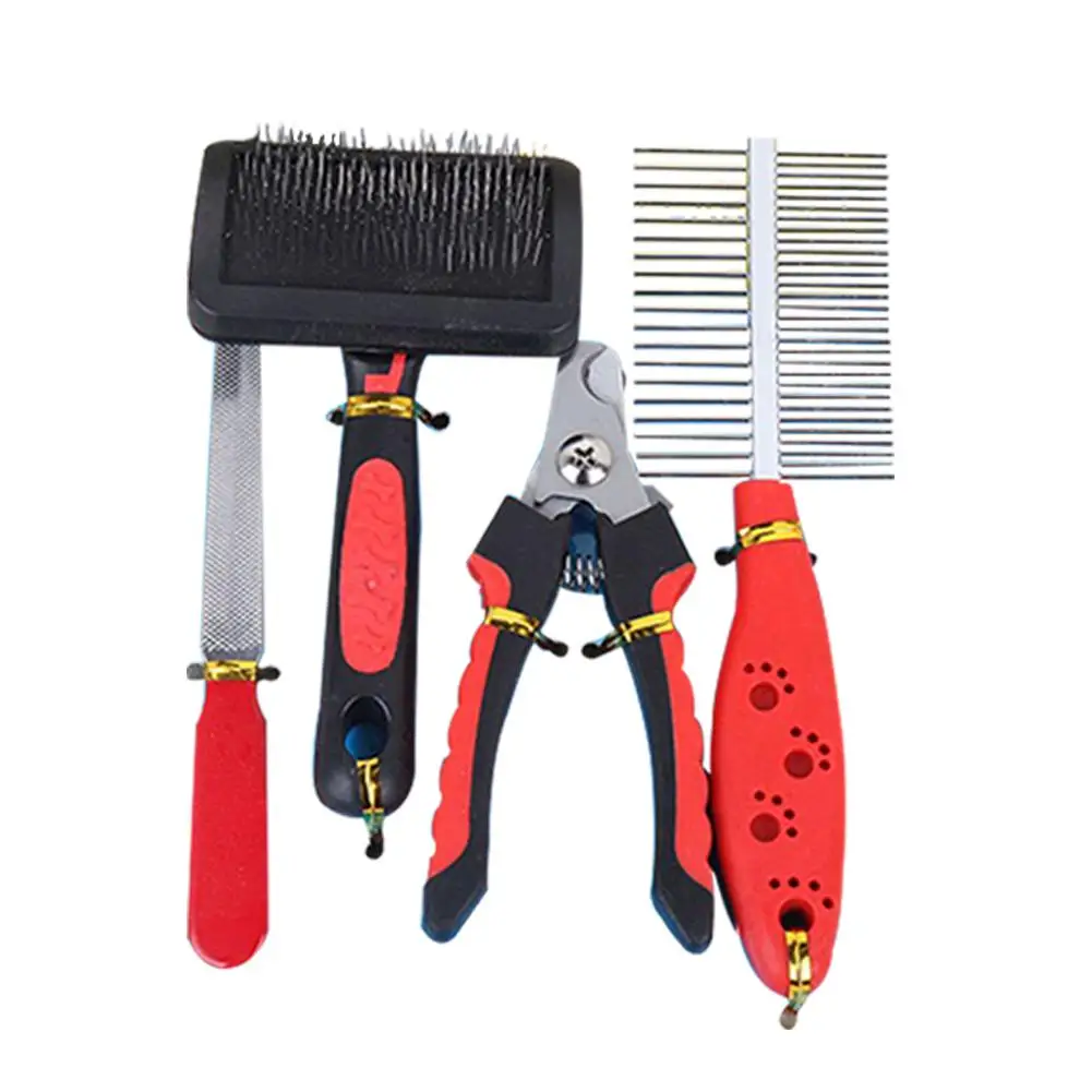 4 in 1 Professional Pet Grooming Kit Cats And Dogs Nail Clippers Nail