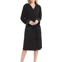 Спальный Топ женские сексуальные пижамы женские летние однотонные хлопковые пижамы Ночная рубашка халат с поясом 6,27