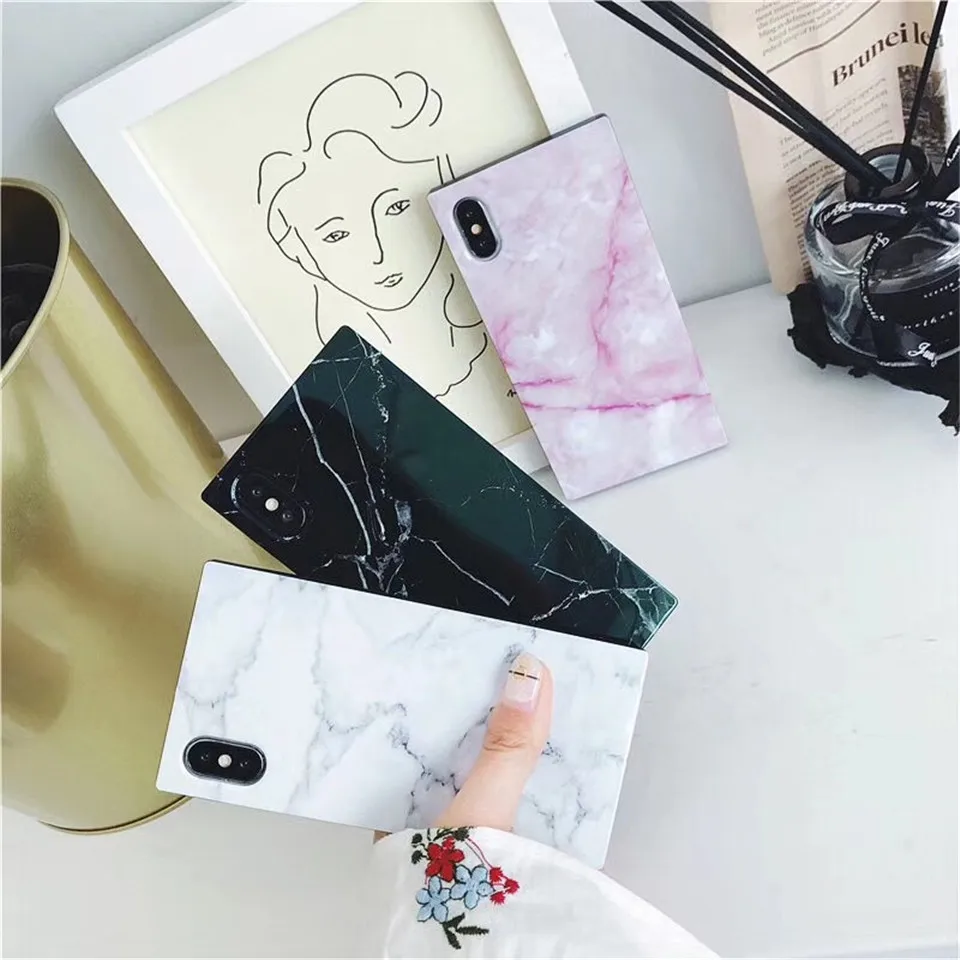 

Marble texture Pattern Phone Cases For iPhone 7 Plus Glossy Soft TPU Silicone Case For iPhone X 8 7 6 6s Plus Back Cover Coque