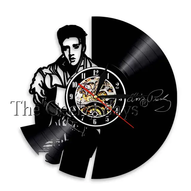 King Of Pop Music Elvis Presley Wall Clock Elvis Presley Vintage Vinyl