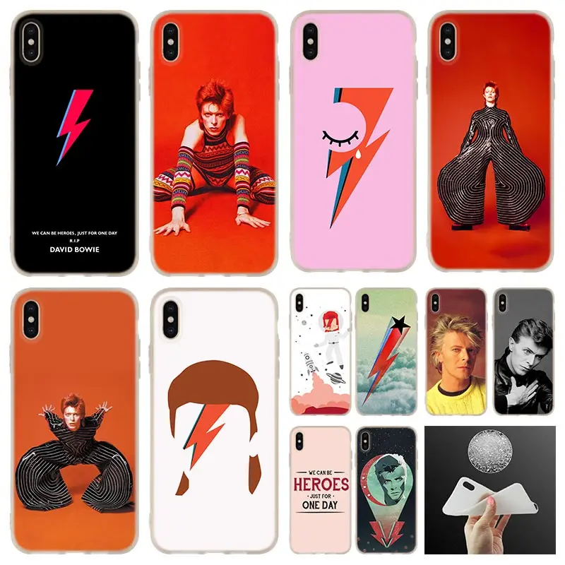 

David Bowie soft Phone Case cover For iPhone 11 Pro XI R 4 5 5S SE 6 6s 7 8 Plus x XR XS Max Telefoonhoesjes Etui Funda Cases