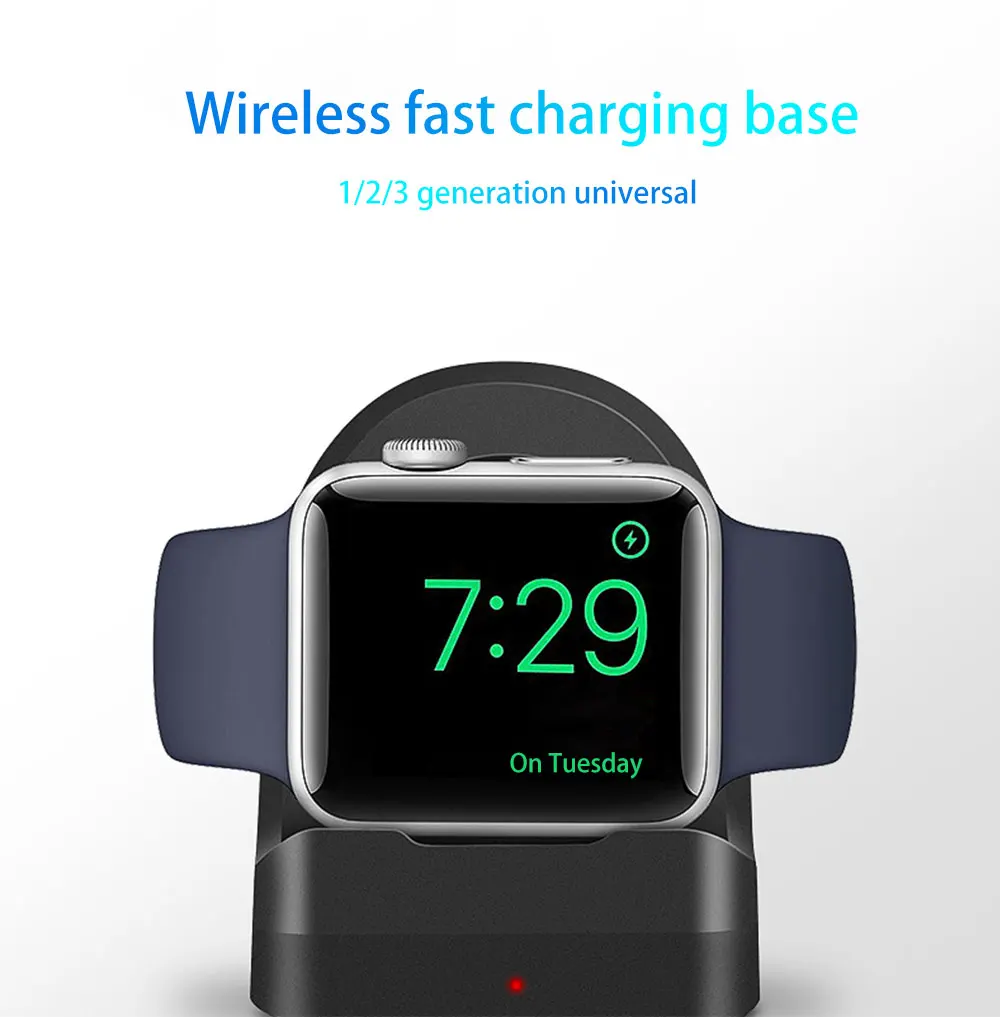 Ascromy Wireless charger For Apple Watch Series 1 2 3 4 Iwatch Holder Stand Station USB Charging Wirless Charger cargador Dock  (2)