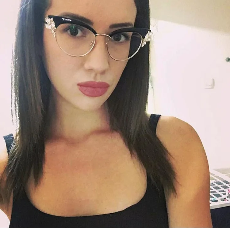 

Sexy cat Progressive Multifocal Reading Glasses Bifocal Reading Eyeglasses See Near And Far Eyewear Women Diopter with box FML