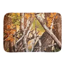 Maple Tree Home Decorative Doormats Soft Lightness Indoor Outdoor Living Room Bathroom Door Mats Short Plush Fabric Floor Mats