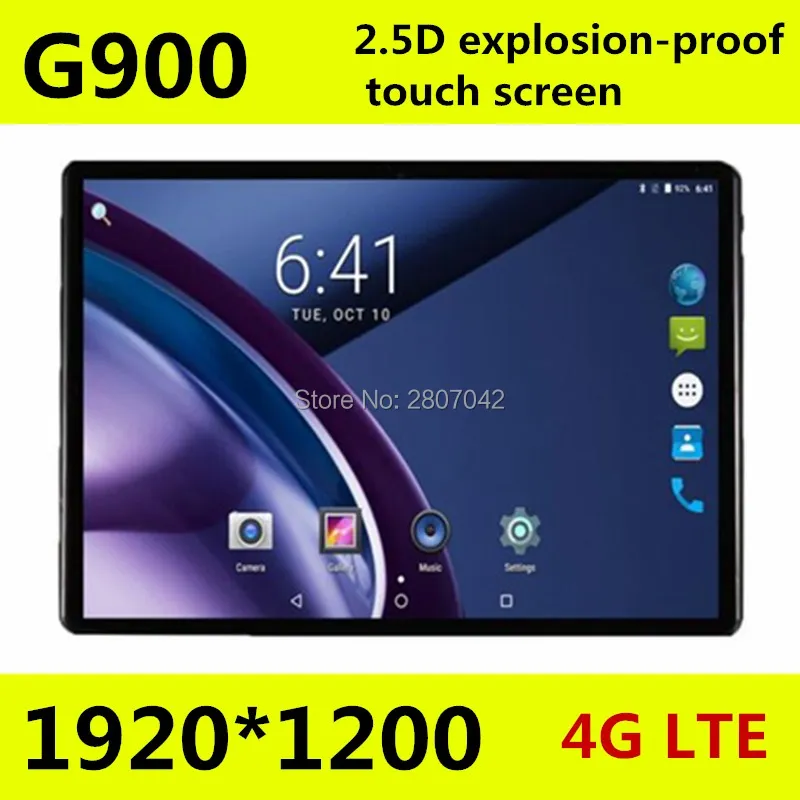 10,1 дюймовый 2.5D экран 3g 4G LTE планшетный ПК Восьмиядерный 1920*1200 HD ips 6 ГБ 128 Гб wifi Bluetooth gps Android 9,0 планшеты