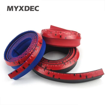 

2.5M/ Roll New 2017 5CM Width TPVC Lip Skirt Protector Car Scratch Resistant Rubber Bumpers Car Front Lip Bumpers Decorate