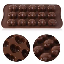 

15 Holes Heart Shape Silicone Chocolate Molds Ice Cube Fondant Cake Decoration Jelly Pudding Dessert Chocolate Mold Baking Tool