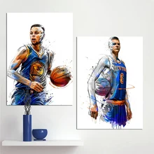 Настенная живопись на холсте Стивен Карри Кристапс Порзингис данкс Баскетбол звезда печать плакат спортивные фотографии настенные декорации