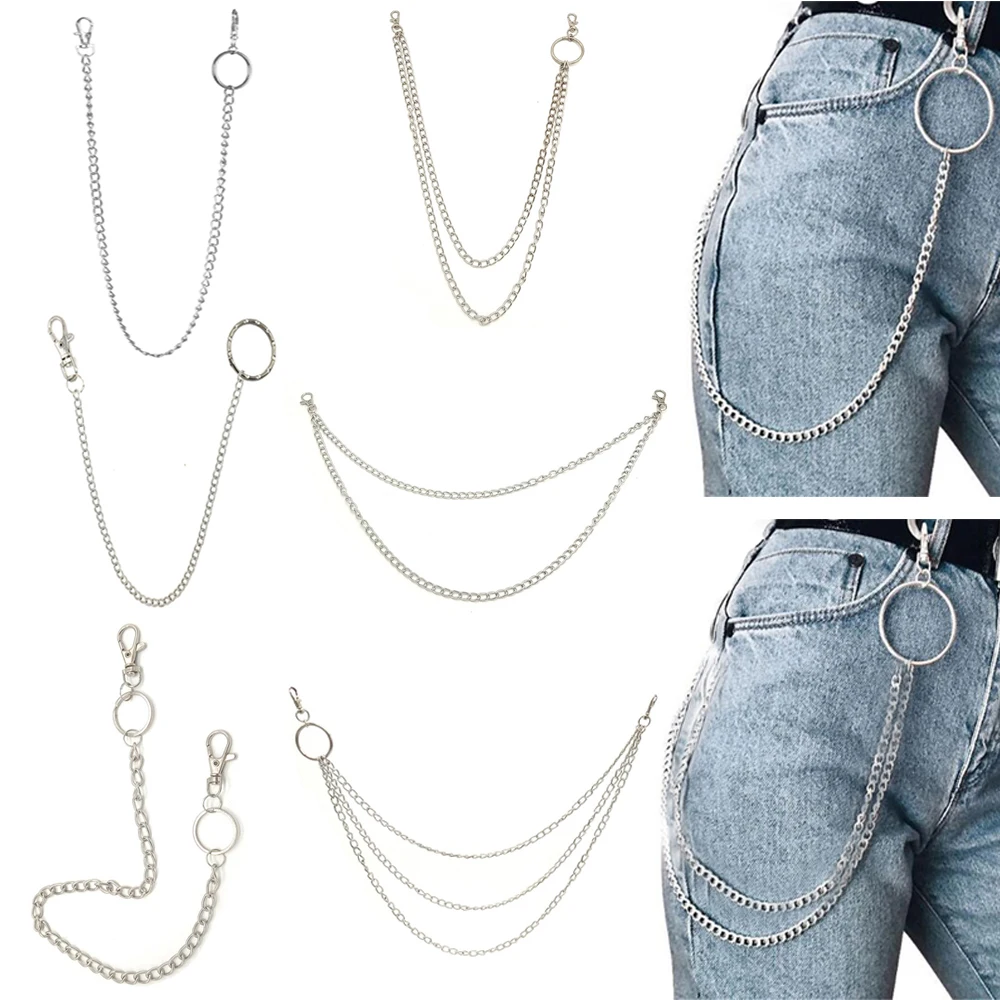 

Styles Street Big Ring Key Chain Rock Punk Trousers Hipster Key Chains Pant Keychain HipHop Accessories