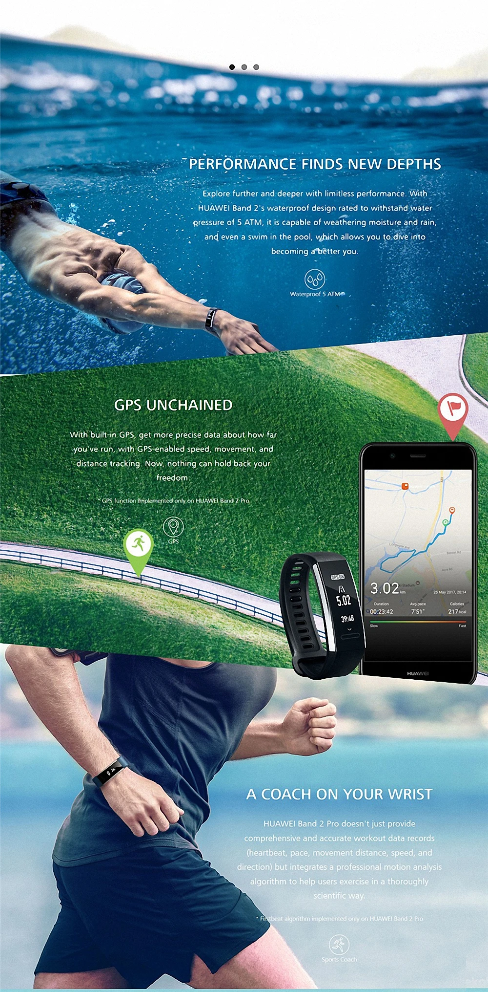 Huawei Band 2 Pro B29 B19 Smart Bracelet with GPS for Swimming Wristband,Heart Rate Monitoring,Push message,Waterproof Bluetooth (11)