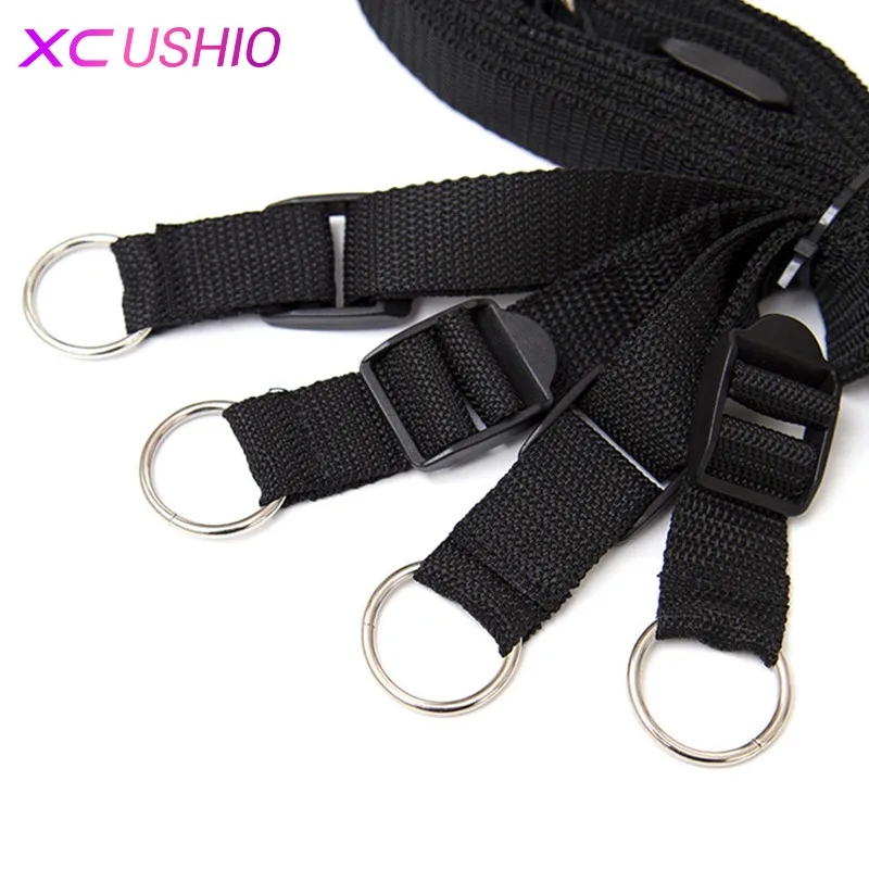 Nylon Band Under Bed Hand Ankle Cuffs Restraint Belt Set Kit for Couples