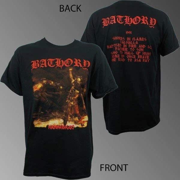 

Authentic BATHORY Hammerheart Quorthon Black Metal T-Shirt S M L XL XXL NEW men t-shirt
