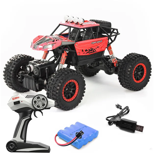 RC Car Toy 4WD Climbing Dirt Bike 2.4GHz Big Foot Remote Control Toy