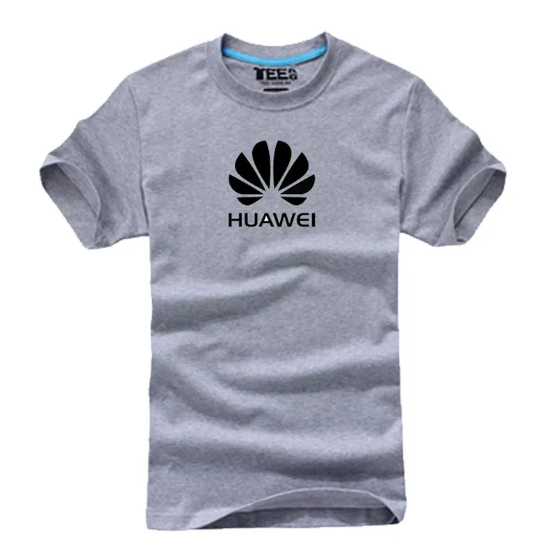 Summer Huawei logo T shirt cotton casual short sleeved T shirt-in T ...