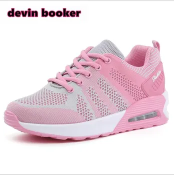 

New listing hot sale Spring and summer women Flying line Breathable running shoes sports shoes D1708