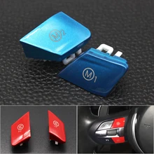 Para BMW M3 M4 F80 F82 F83 F10 2 pcs Volante Vermelho Personalizado m1m2 Modo Interruptor de Botão Personalizado Substituir capa Vermelha/Azul
