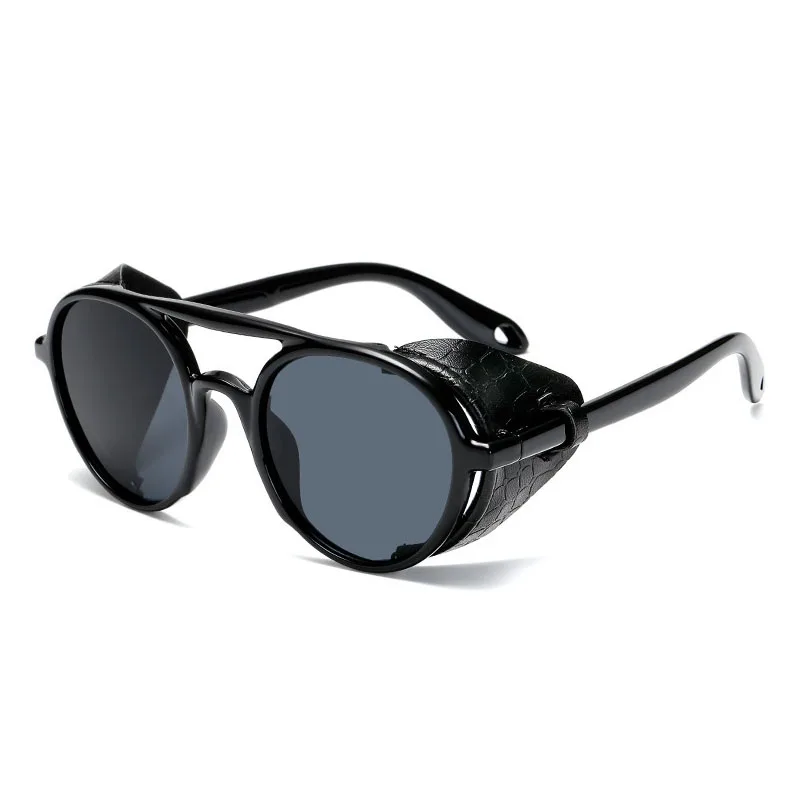 Брендовые дизайнерские круглые солнцезащитные очки в стиле стимпанк Модные женские мужские солнцезащитные очки ретро-очки UV400 оттенки очки Oculos de sol - Цвет линз: 01