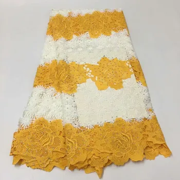 

cord laces for nigerian party gold lace fabric tissu dentelle strass perle african guipure lace fabric high quality5yard/set
