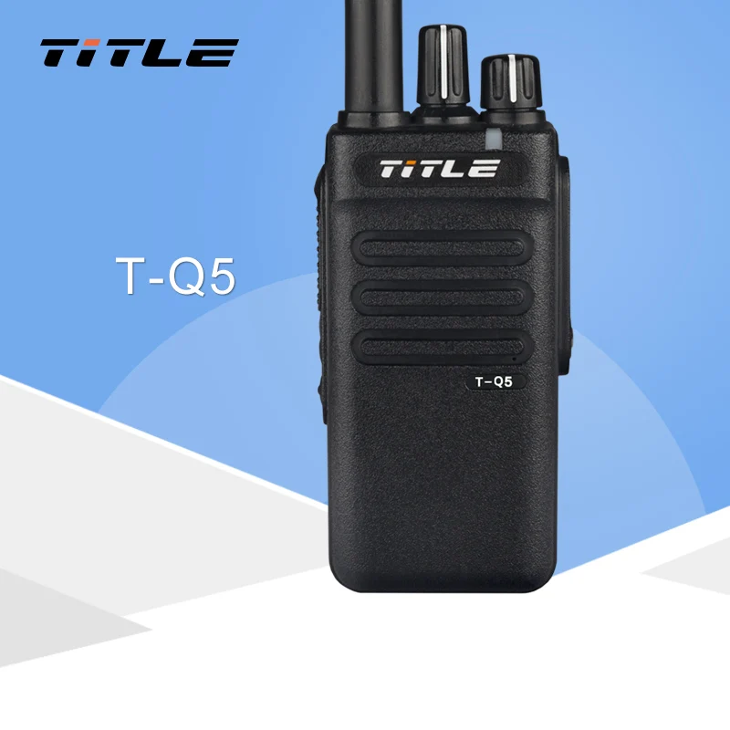 

Two Way Radio TITLE T-Q5 Walkie Talkie UHF 400-470MHz 8W Power 16CH 5000mAh Dual PTT FM Transceiver