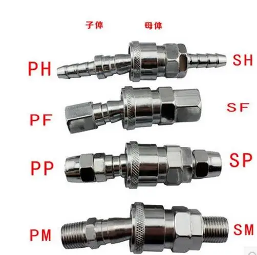 

Pneumatic fitting C type Quick connector High pressure coupling PP20 SP20 PF20 SF20 PH20 SH20 PM20 SM20 work on Air compressor