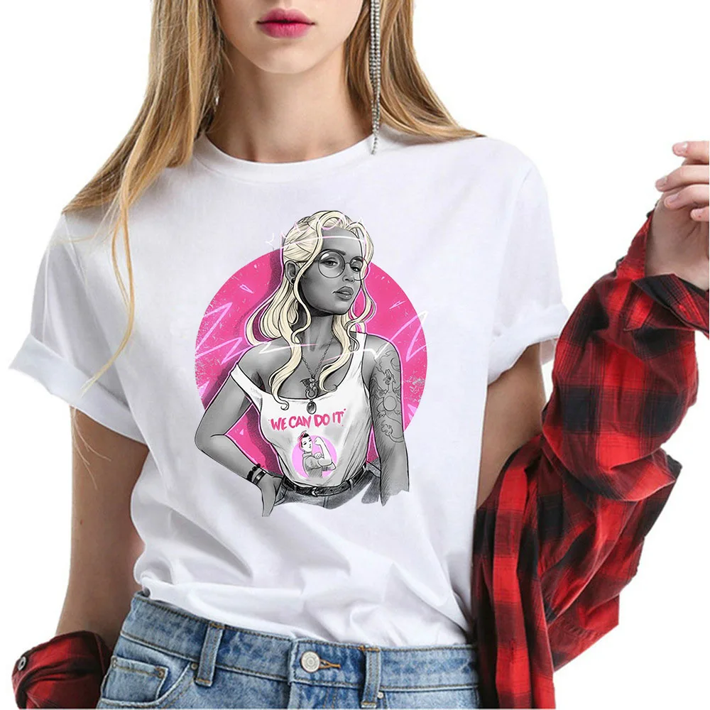 

2019 Cotton Female T-shirt We Can Do It Topy Women Tshirt Tumblr Fashion Clothing Streetwear Vogue Harajuku T-shirts
