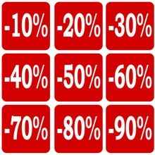 1000 шт./лот, 51x51 мм скидка от 10 до 90 скидка бумажная этикетка наклейка для продаж магазина, пункт № PD09