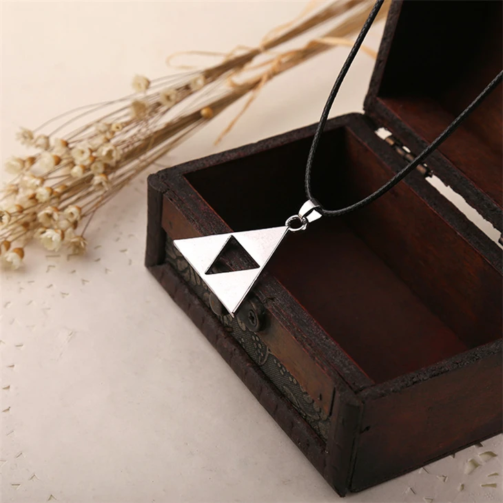 Легенда о Зельде ожерелье Triforce серебро троица треугольник амулет кулон Мода Косплей Игра Ювелирные изделия для мужчин и женщин