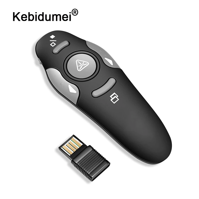 

kebidumei Hot Sale Wireless Presenter Red Laser Pointers Pen USB RF Remote Control For Page Turning PPT Powerpoint Presentation