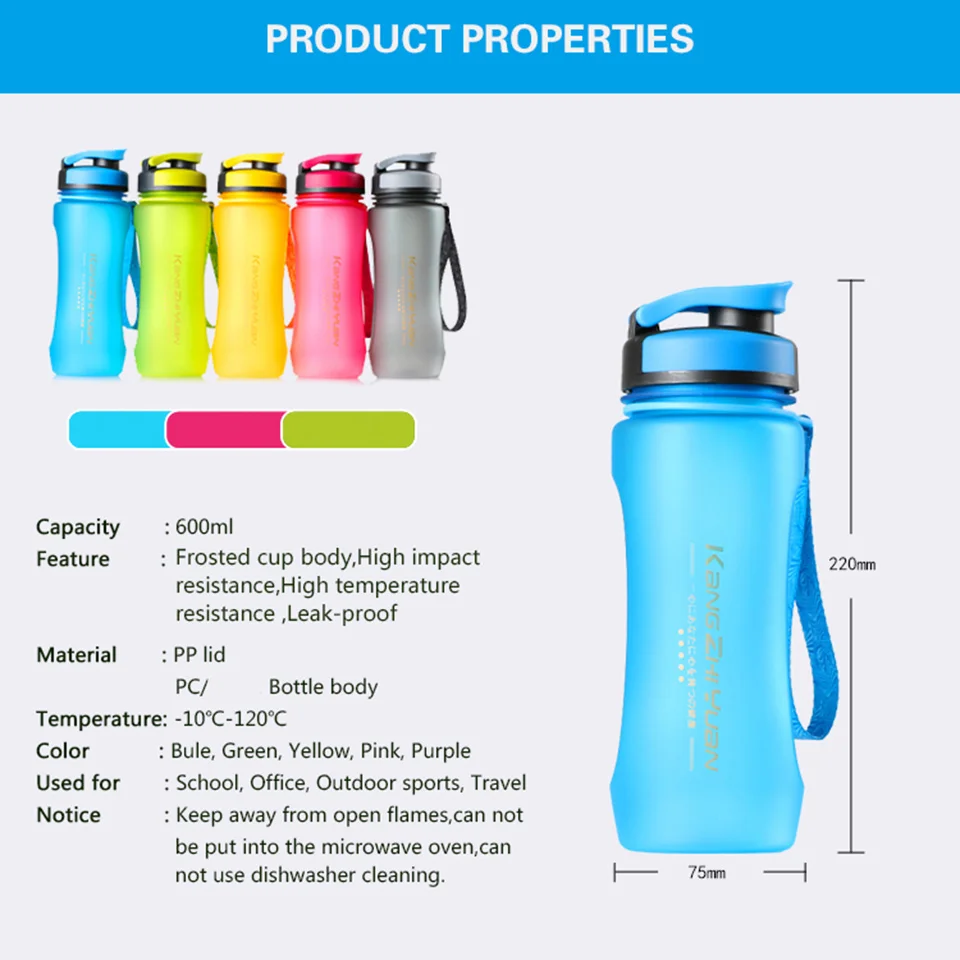 Plastic Sports Shaker Bottle CB064-CB067 (3)