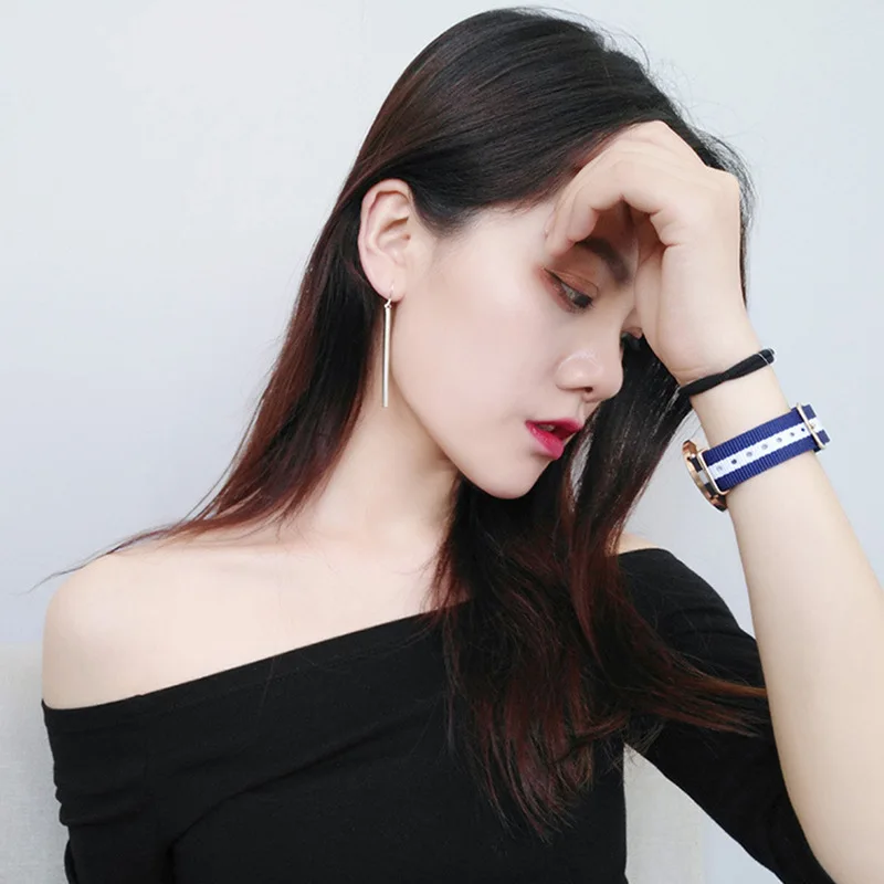 JIOFREE Korea Style 2 color Metal Strip Clip On Earrings Women Fashion No Ear Hole Earring Simple Style Geometric Clip Earrings stud earrings,ear clip earrings,clip earrings,ear clip