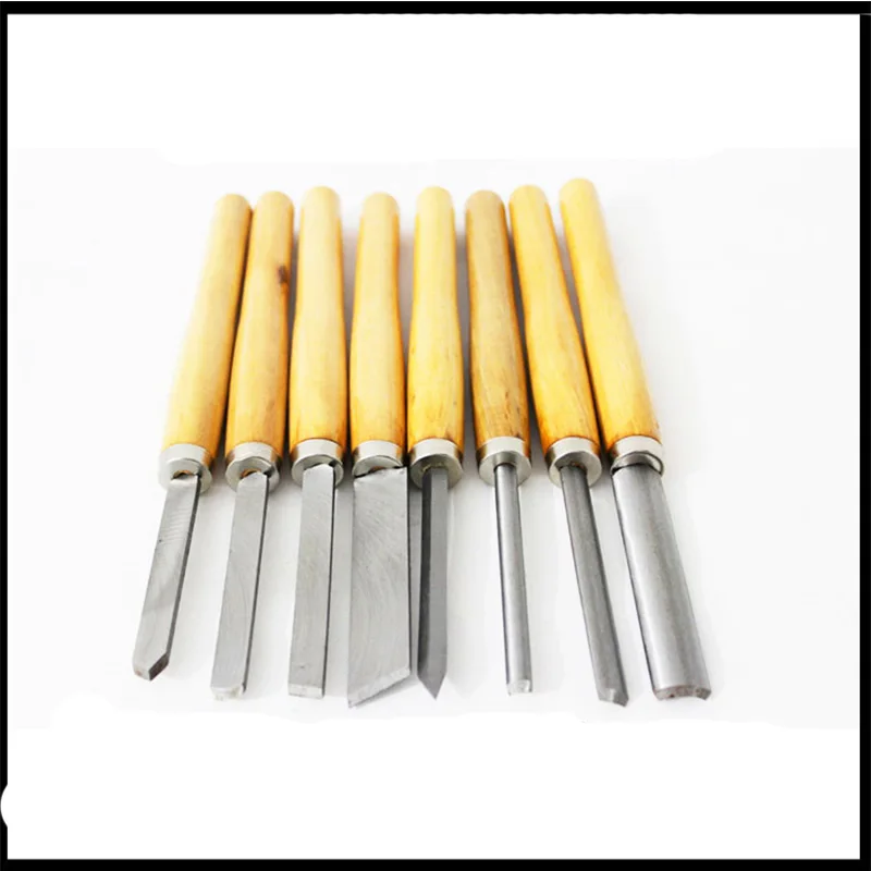 

High Speed Steel Wood Turning Lathe Tools Chisel Gouge Woodworking Set 8 Pcs Chisels Tool Woodturning Tool Lathe carving