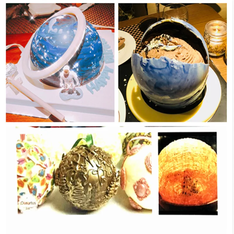 Горячая поликарбонатный шоколадный шар форма 3D мяч торт кухонная форма для самостоятельной готовки инструмент
