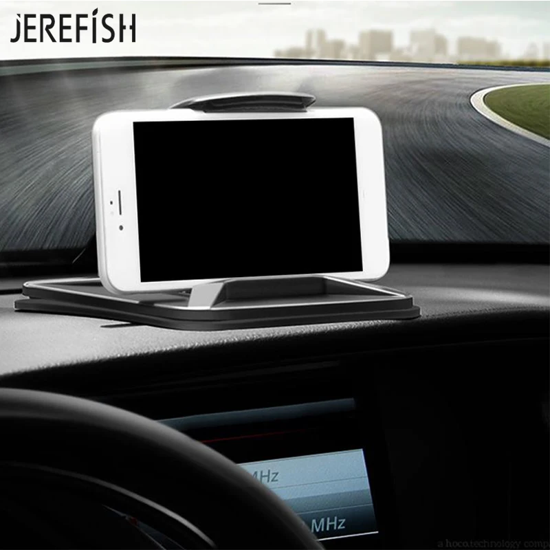 JEREFISH универсальный липкий Автомобильный держатель для приборной панели, настольное крепление, противоскользящая подставка для мобильного телефона, подставка для планшета, gps, с пружинным зажимом