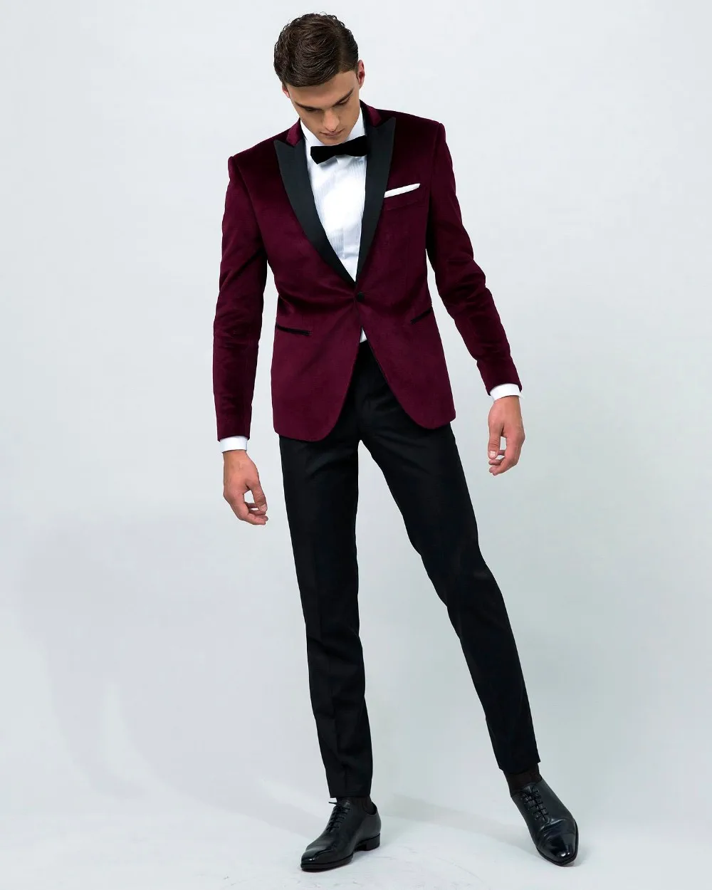 

3 Style Velvet Tuxedo Jacket Designs Custom Made Men Suit jacket Elegant Smoking Dinner Jacket Slim Fit Wedding Suits For Men