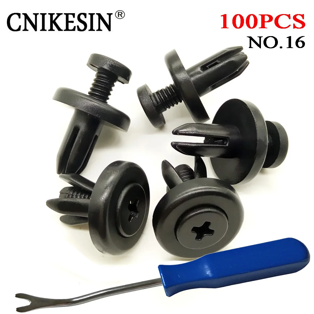 CNIKESIN 100PCS High Quality Nylon Universal Car fastener Clips for