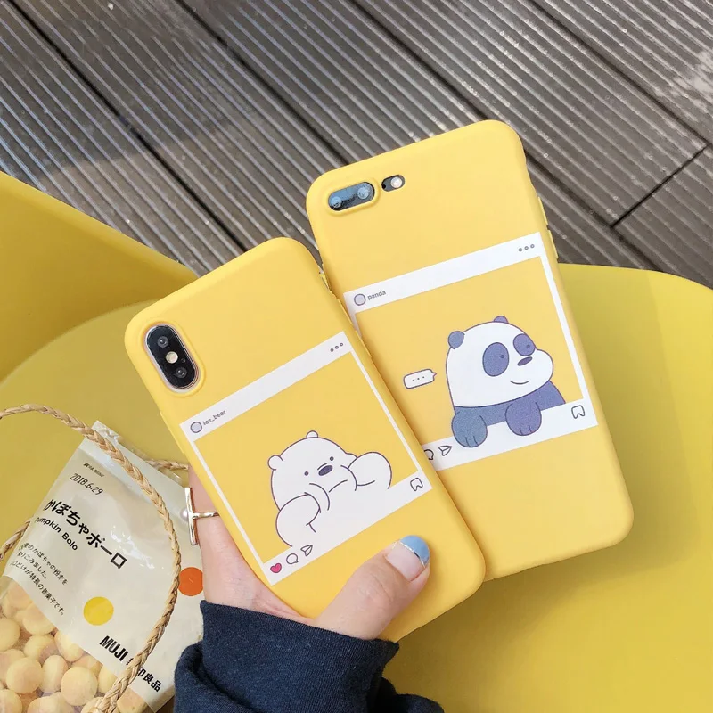 KJOEW чехол для телефона iphone X XS Max XR 6 6S 7 8 Plus мягкая задняя крышка из ТПУ Kawaii Медведь