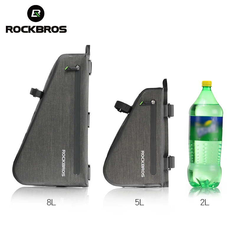 ROCKBROS велосипедная сумка, велосипедная Рама, непромокаемая, большая емкость, для хранения, треугольная сумка, водонепроницаемая, чеканка, сумка, аксессуары