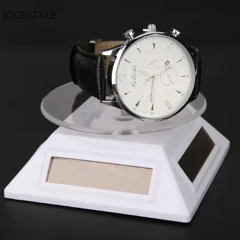 

Solar Showcase 360 Turntable Rotating Jewelry Watch Ring Phone Stand Display Jewelry Organizer Hard Display Stand