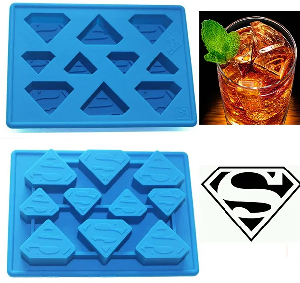 Superman Batman Ice Cube Silicone Mould Chocolate Pudding Jelly Bake Mold